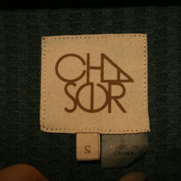 Chaser Waffle Knit Tee with Button Detailing - Picture 5 of 7